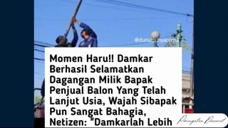 Petugas Pemadam Kebakaran (Damkar) kembali menunjukkan sisi humanisnya. Kali ini bukan untuk memadam