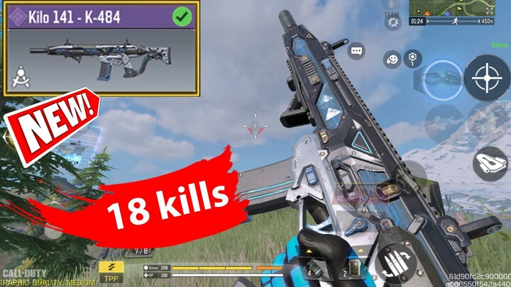 INSANE! KILO 141-k484 NO RECOIL INTENSE FIGHT! CODM Kills 18