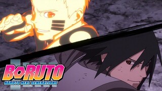 Naruto and Sasuke vs Momoshiki full fight English dub