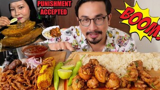CHICKEN FEET, LEG, CHICKEN GIZZARD CURRY EATING CHALLENGE 🔥🔥|| PUNISHMENT ACCEPTED @Chabda_Ngaojei
