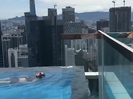 How do you fall off an infinity pool? #OutdoorPool #InfinityPool