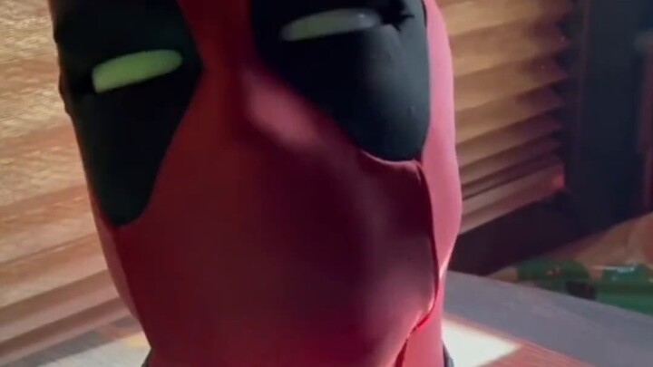 Deadpool's dialogue toy talks in his sleep