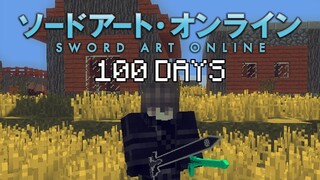 I Played Minecraft Sword Art Online For 100 DAYS… This Is What Happened