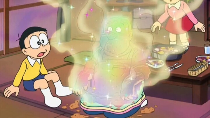 Doraemon: Fat Tiger made a pot of stew for everyone to eat, and Suneo took a bite and his face turne