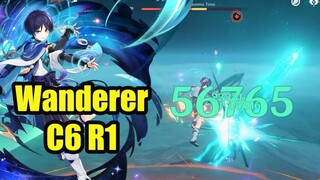 Hypercarry Wanderer C6 R1 & Faeuzan C6 & Yun Jin C6 VS Raiden Shogun genshin impact