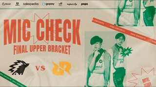 KAII!! YOUR FANY NOT ENOUGH STRONG - MIC CHECK ONIC VS RRQ MPL ID S10 PLAYOFFS FINAL UPPER