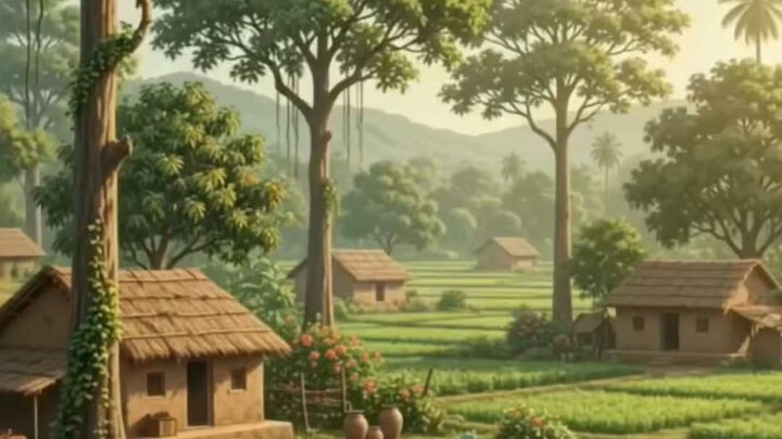 🌅 1970s Village Morning