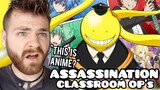 First Time Reacting to "ASSASSINATION CLASSROOM Openings (1-4)" | Non Anime Fan!