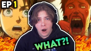 NON-Anime Fan Reacts to Attack On Titan Season 1 Episode 1 - Shingeki no Kyojin