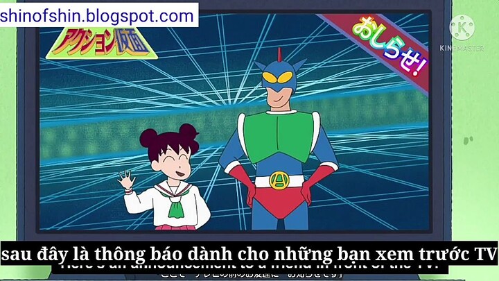 Crayon shin vietsub tập 944 phần 1: ý tưởng về tuyệt chiêu mới của Action Kamen