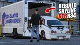 REBUILD SKYLINE GTR R34 SETELAH DILEDAKAN KEPOLISIAN ! GTA V ROLEPLAY