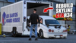 REBUILD SKYLINE GTR R34 SETELAH DILEDAKAN KEPOLISIAN ! GTA V ROLEPLAY