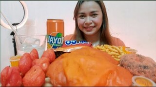 ORANGE FOOD MUKBANG