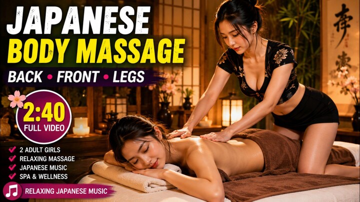 Japanese Massage | Japanese Body Massage 💆‍♀️ | Relaxing Back, Front & Leg Massage