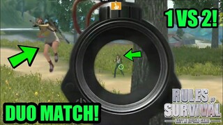 INSANE 1 VS 2 | DUO MATCH (Rules Of Survival)