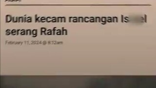 Rafah adalah tempat terakhir pelindung di Palestina jika Rafah diserang lantas mereka harus keman😭