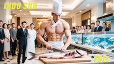 Pemuda jago masak... ikan yang ia potong tinggal tulang tapi masih bisa... (YT)