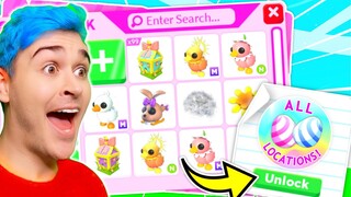 Buying *EVERYTHING* In Adopt Me EASTER BOX Update !! *ALL* EASTER EGG Locations & New DUCKLING Pets