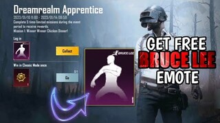 New Event 🔥 Get Free Bruce Lee Emote | 2.4 Update Event PUBG Mobile Kr