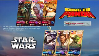 KUNG FU PANDA SKIN VS STARWARS SKIN (BATTLE OF SKINS!!🔥) |  ALL TOP SUPREME!!🤯 | MLBB