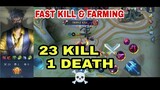 23 KILL!! 1 Death Fast Kill and Farming 9 minutes level 15 best build Top 1 Global Hanzo • mlbb kinu