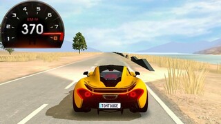 McLaren P1, 0-370km/h Top Speed on Santorini Driving School Sim