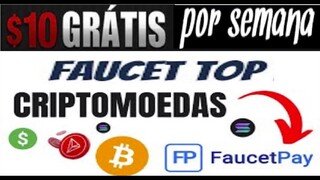 📢PINOY FAUCET | Top Faucet para ganhar cripto $10 por semana fácil | Prova de Saque na FaucetPay