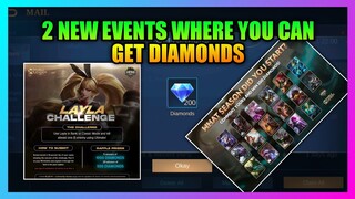 2 New Events Where You Can Win Diamonds in Mobile Legends | New Free Dias Event MLBB