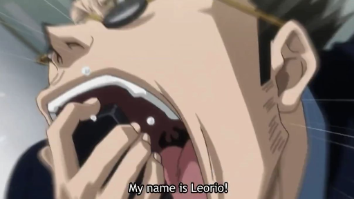 Leorio eating his phone