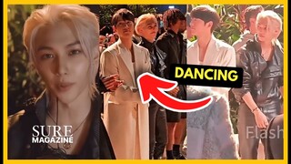 Stray kids Felix spotted dancing on newly released video clips at Louis Vuitton fashion event