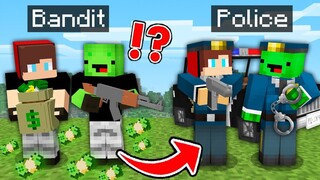 JJ and Mikey from BANDIT to POLICE in Minecraft - Maizen