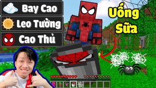 Vinh Uống Sữa Của Người Nhện Tập 24 : UỐNG SỮA TẤT CẢ MỌI THỨ TRONG MINECRAFT* Leo Tường Đã Quá 😛😬