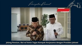 Ma'aruf Amin Selalu Bilang Kerjasama Dengan Jokowi sangat Harmonis