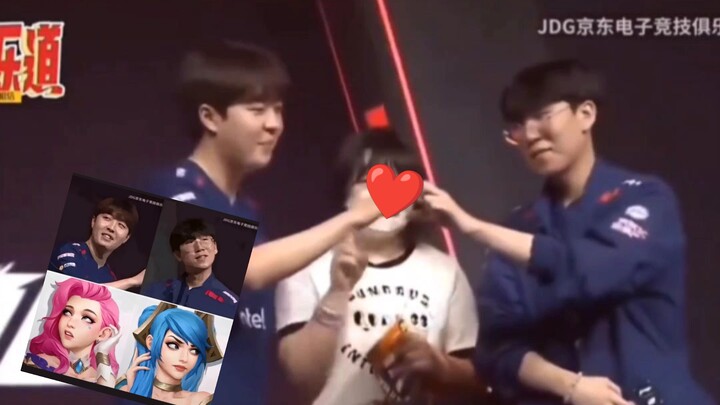 Archaeologist Kanavi and Ruler exchange heart signs ❤️, with utterly disgusted expressions—hahaha 😂😂