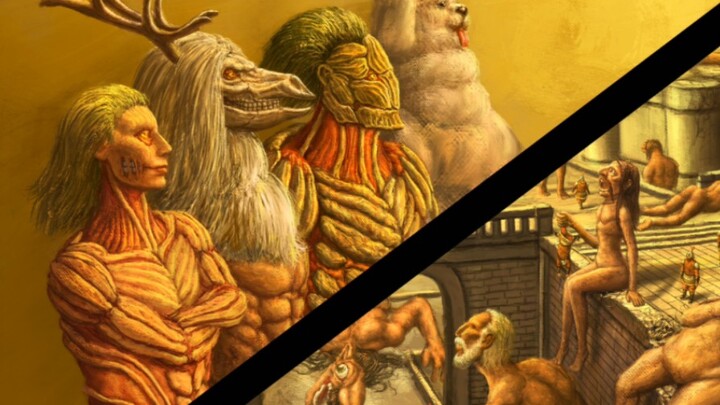 Những người khổng lồ thời cổ đại Đại chiến Titan Ilustration: Họa sĩ: Đốn Tiêu