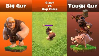 Every Level Giant VS Every Level Hog Rider | Clash of Clans