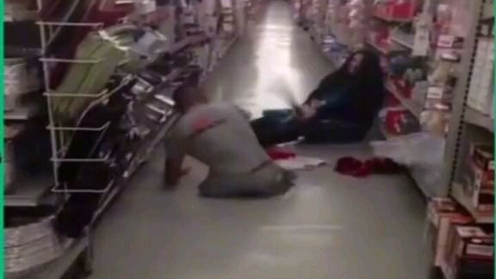 Zombie prank Lame man bald