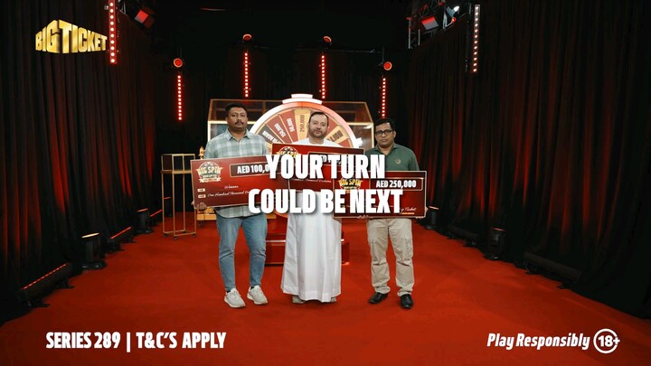 Bigger chances, and prizes of up to AED 1 MILLION with BIG SPIN