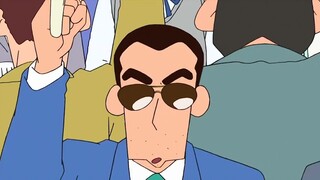 [Crayon Shin-chan] Hiroshi changed his hairstyle to the same as Shin-chan, but was afraid to go to w