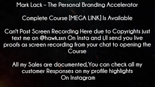 Mark Lack Course The Personal Branding Accelerator download