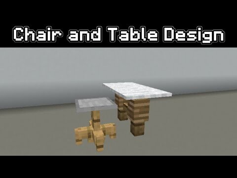 ✓Minecraft: Simple Chair and Table Design
