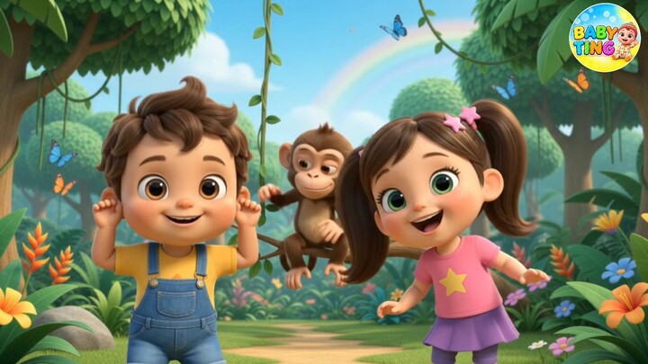 🌳 Jungle Adventure with Max & Lily 🦁🐒 | Fun Animal Learning Cartoon for Kids