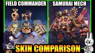 JAWHEAD SAMURAI MECH EPIC SKIN EFFECTS VS. FIELD COMMANDER - MLBB SKIN COMPARISON SERIES