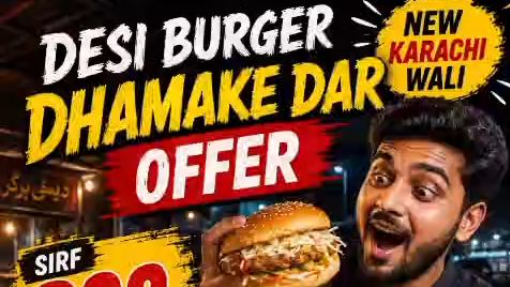 4 Burgers Sirf Rs. 300? 😱 Karachi Ka Viral Deal!