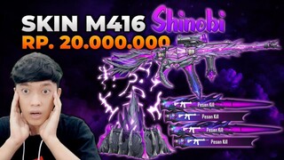 NEKAT GACHA SKIN M4 SHINOBI SENILAI 20 JUTA !! TERNYATA LEBIH BAGUS DARI M4 GLACIER !! - PUBG MOBILE