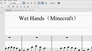【我的世界bgm】Wet Hands 钢琴谱