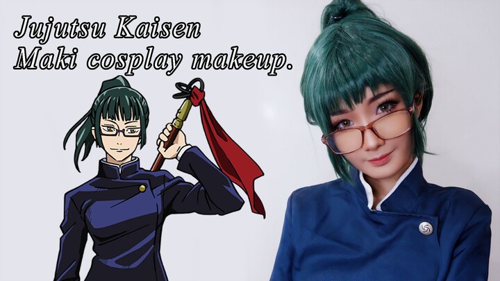 Jujutsu Kaisen  Maki cosplay makeup.