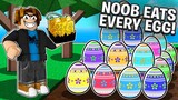 EATING EVERY FRUIT I FIND FOR 24 HOURS! *EASTER EGGS* Roblox blox Fruits