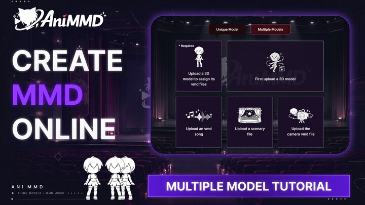 MMD Multiple Model Tutorial | Create MMD Online with AniMMD