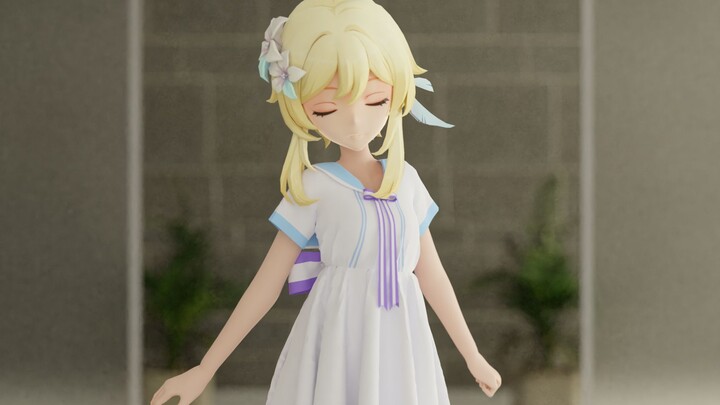 [Fluorescent/Cloth Calculation/Genshin Impact MMD]summertime